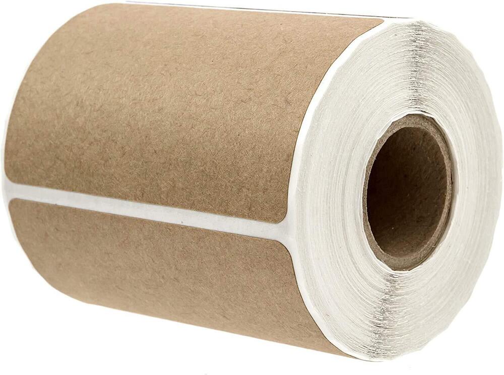 3391 2" x 3" Brown Kraft Rectangle Color Code Labels / 250 Permanent